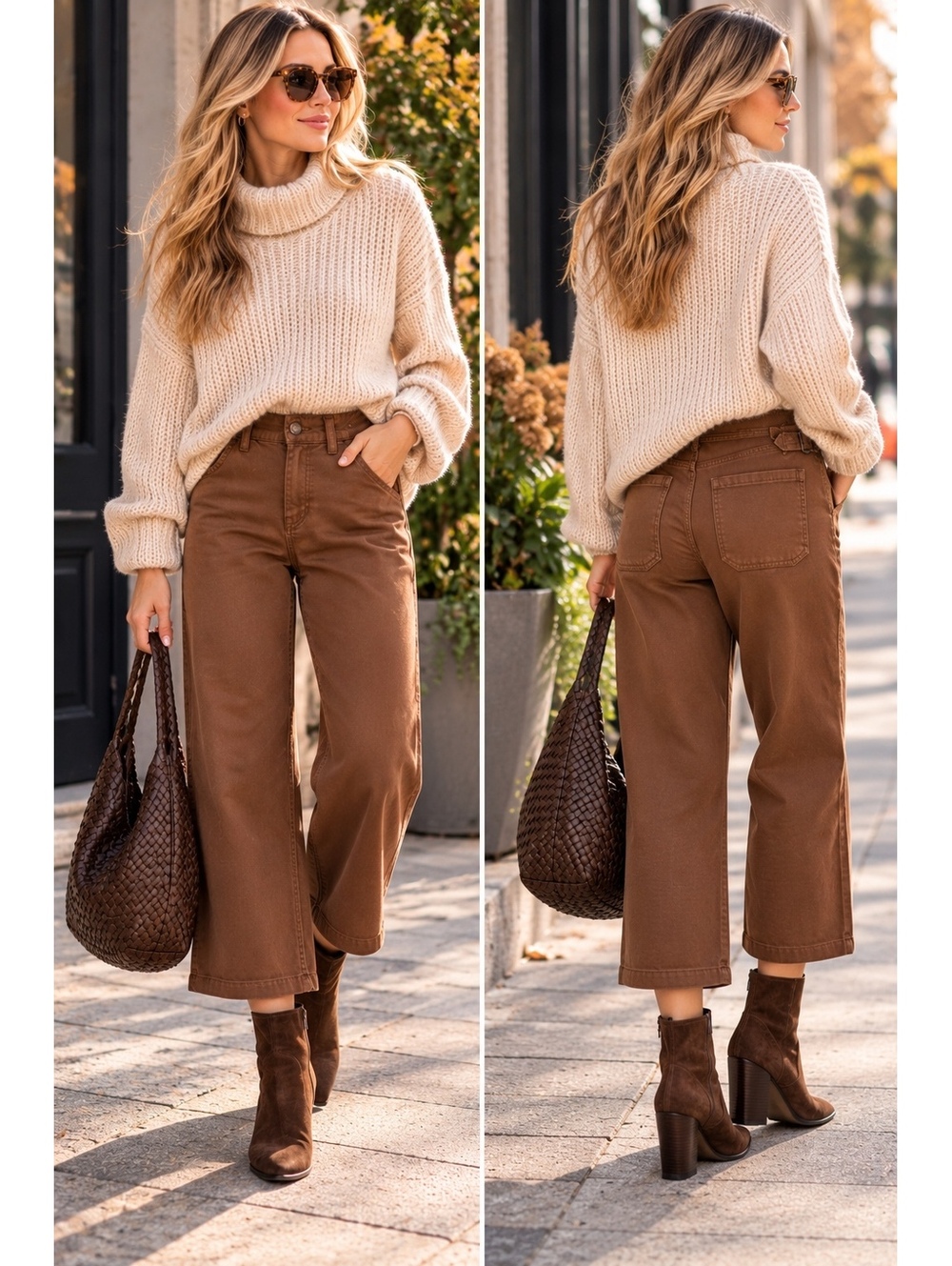 Liverpool Los Angeles Jasper Brown Wide Leg Pants LM4149L12 — VG
